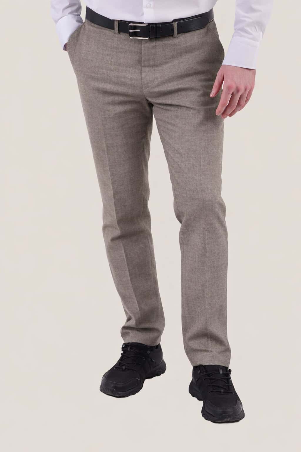 Лляні брюки коричневі