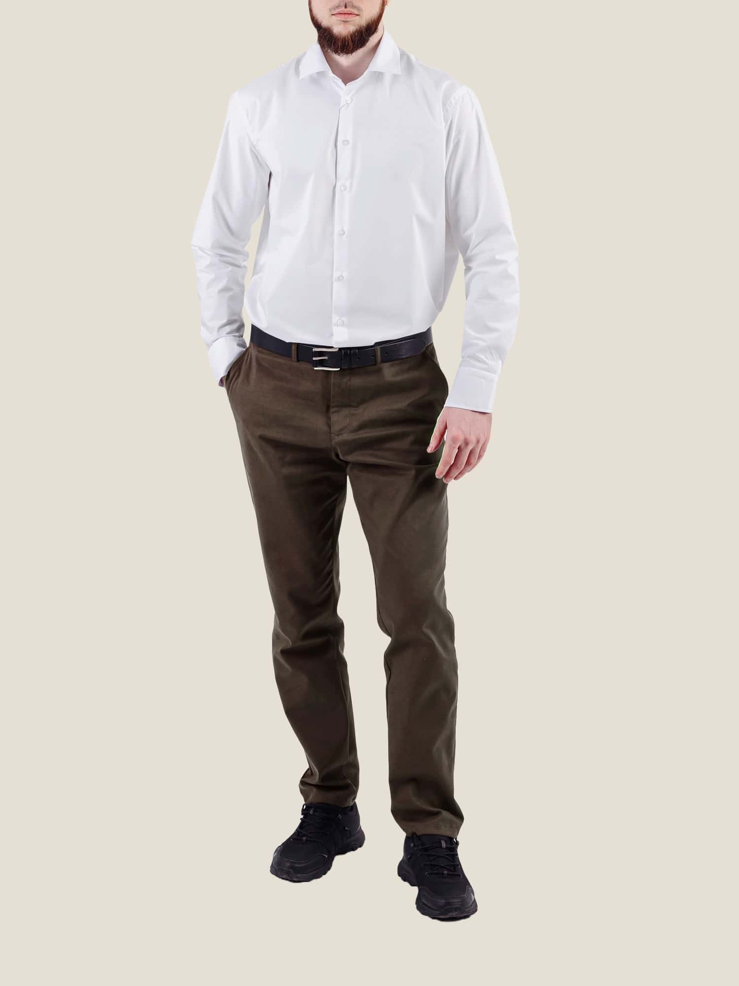 Брюки cotton коричневі (alt)