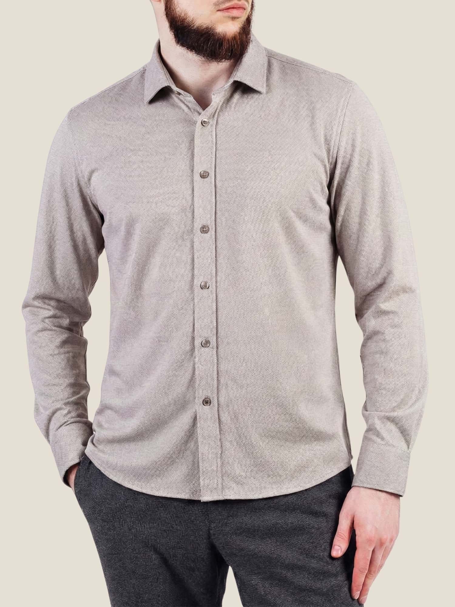 Текстильна сорочка бежева