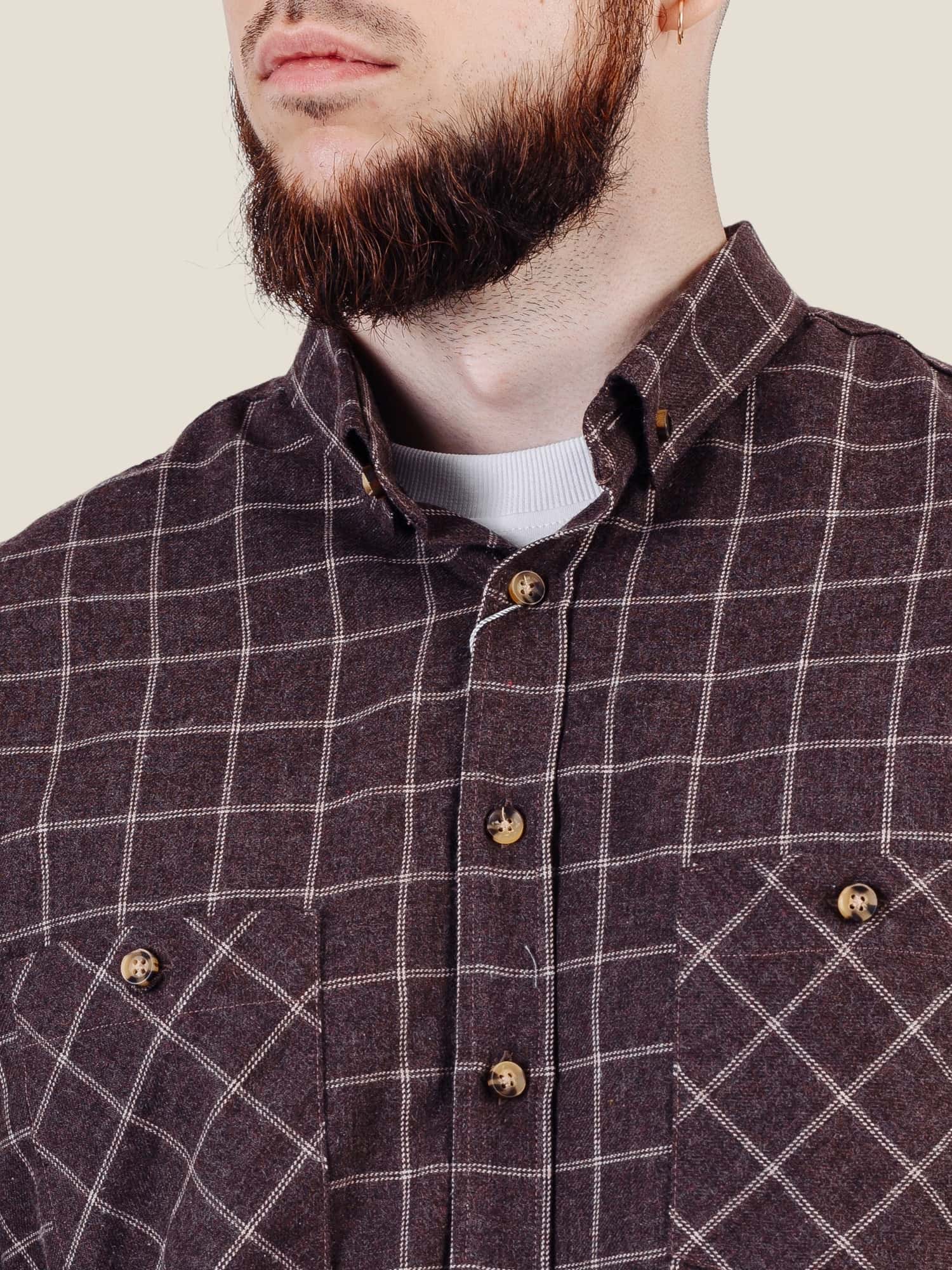 Фланелева сорочка коричнева (alt)