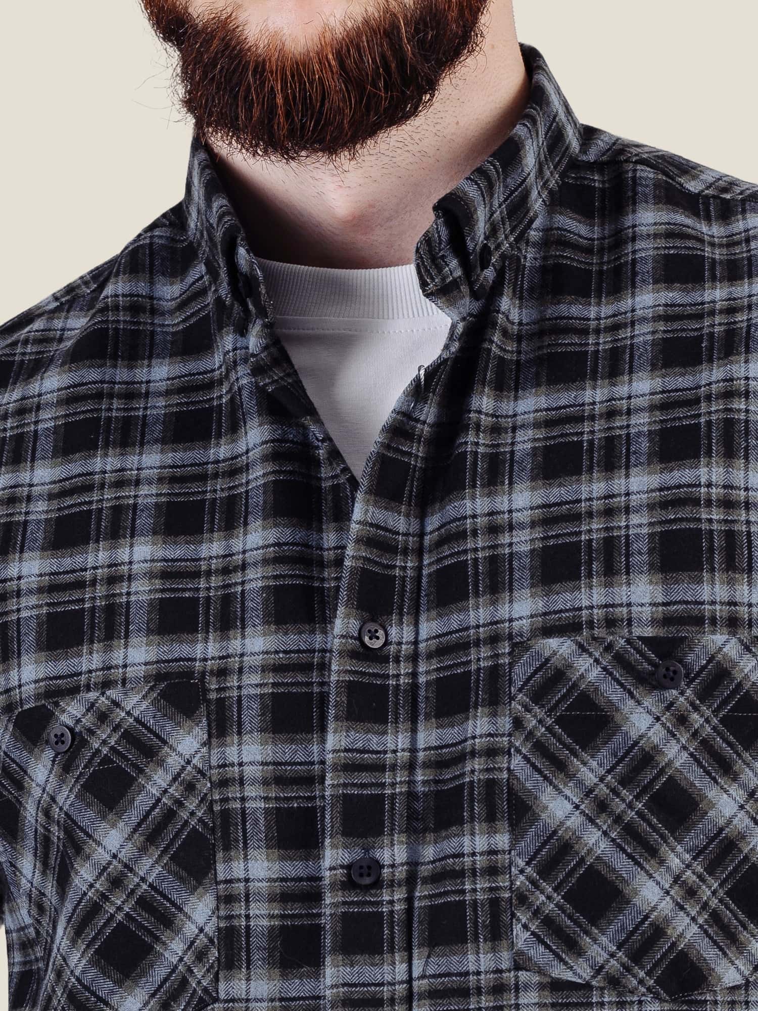 Фланелева сорочка темно-синя (alt)