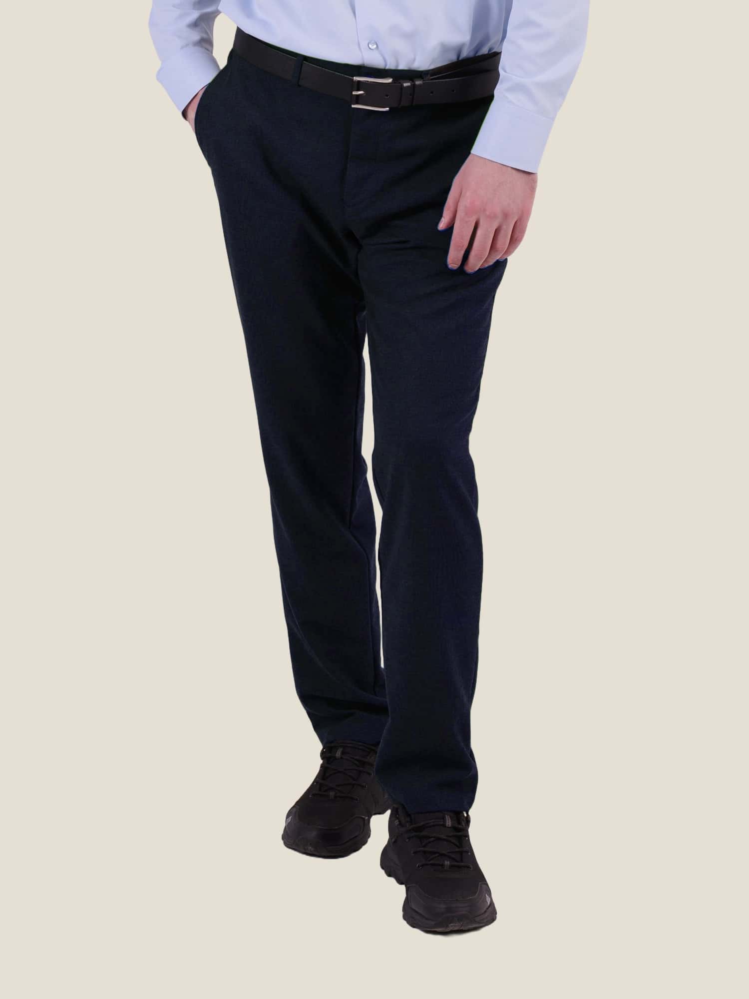 Вовняні брюки темно-сині