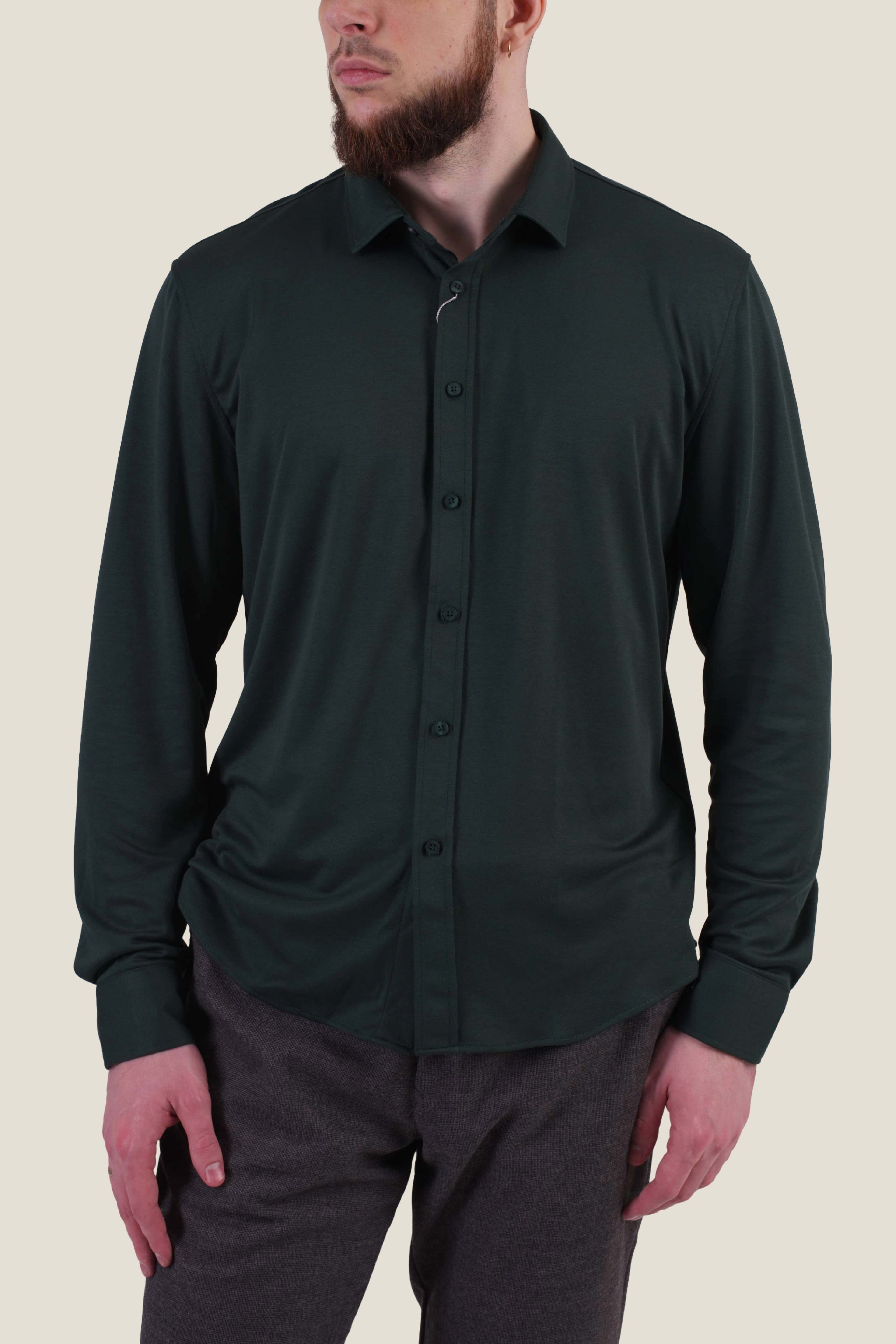 Текстильна сорочка зелена