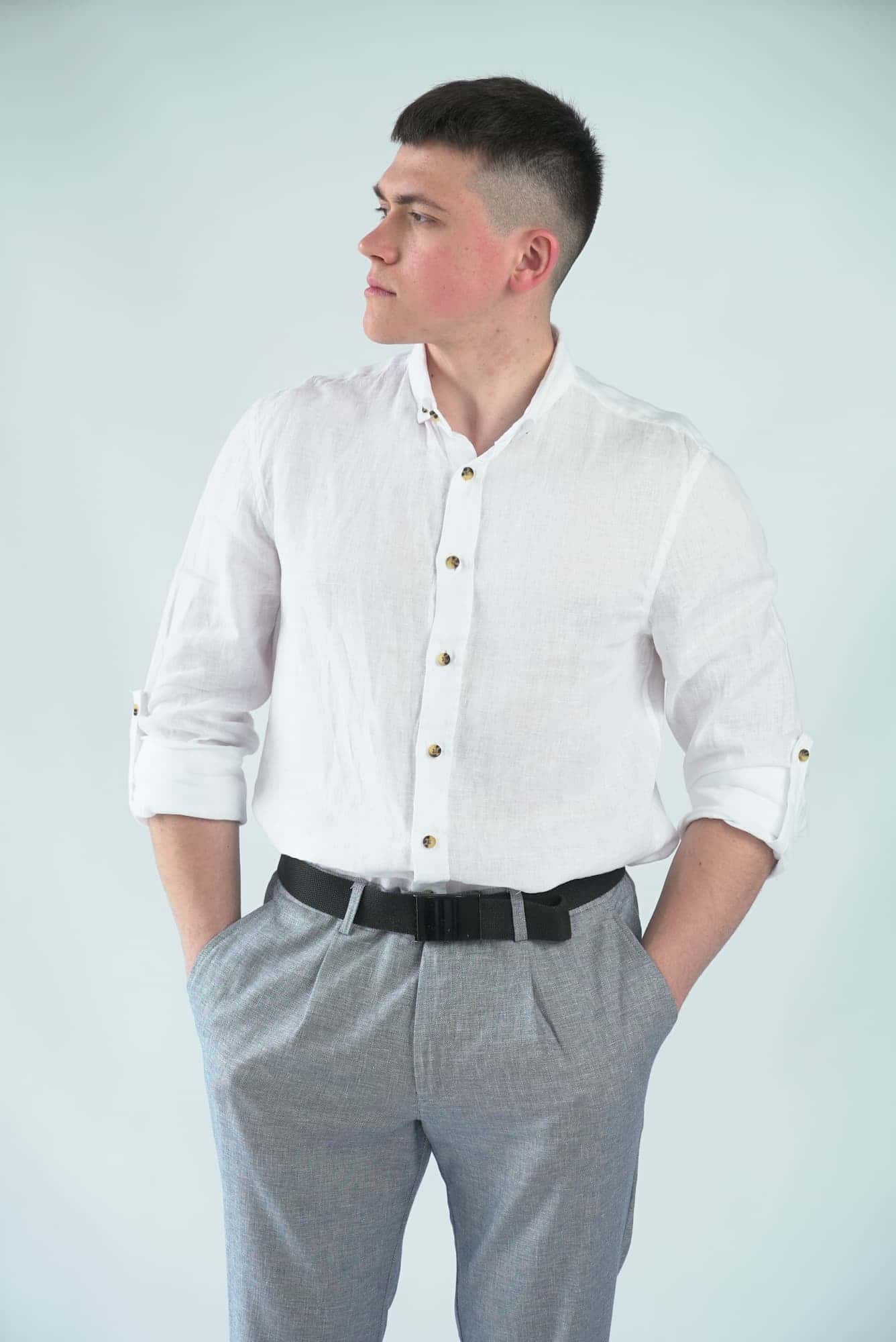 Лляна сорочка біла