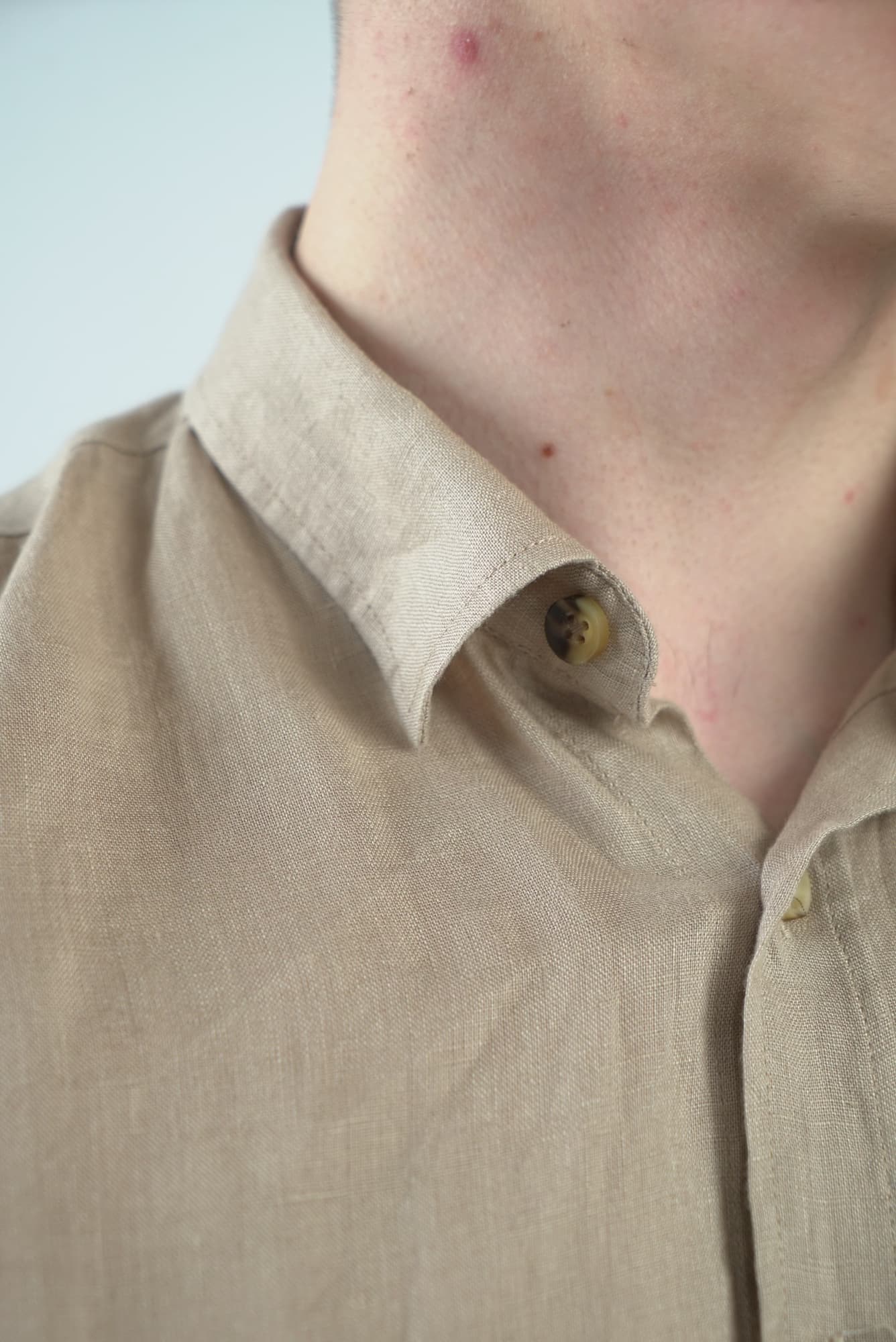 Лляна сорочка бежева