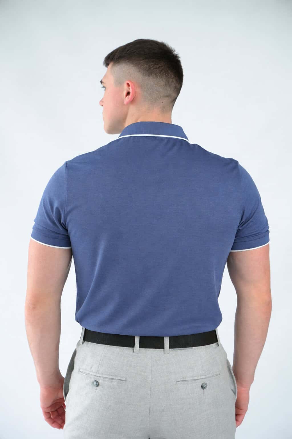 Поло меланж темно-синє (alt)