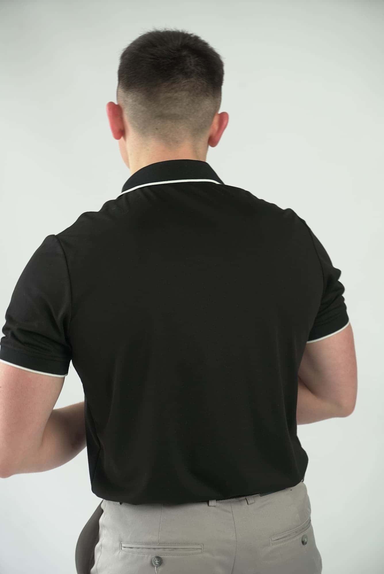 Поло меланж чорне (alt)