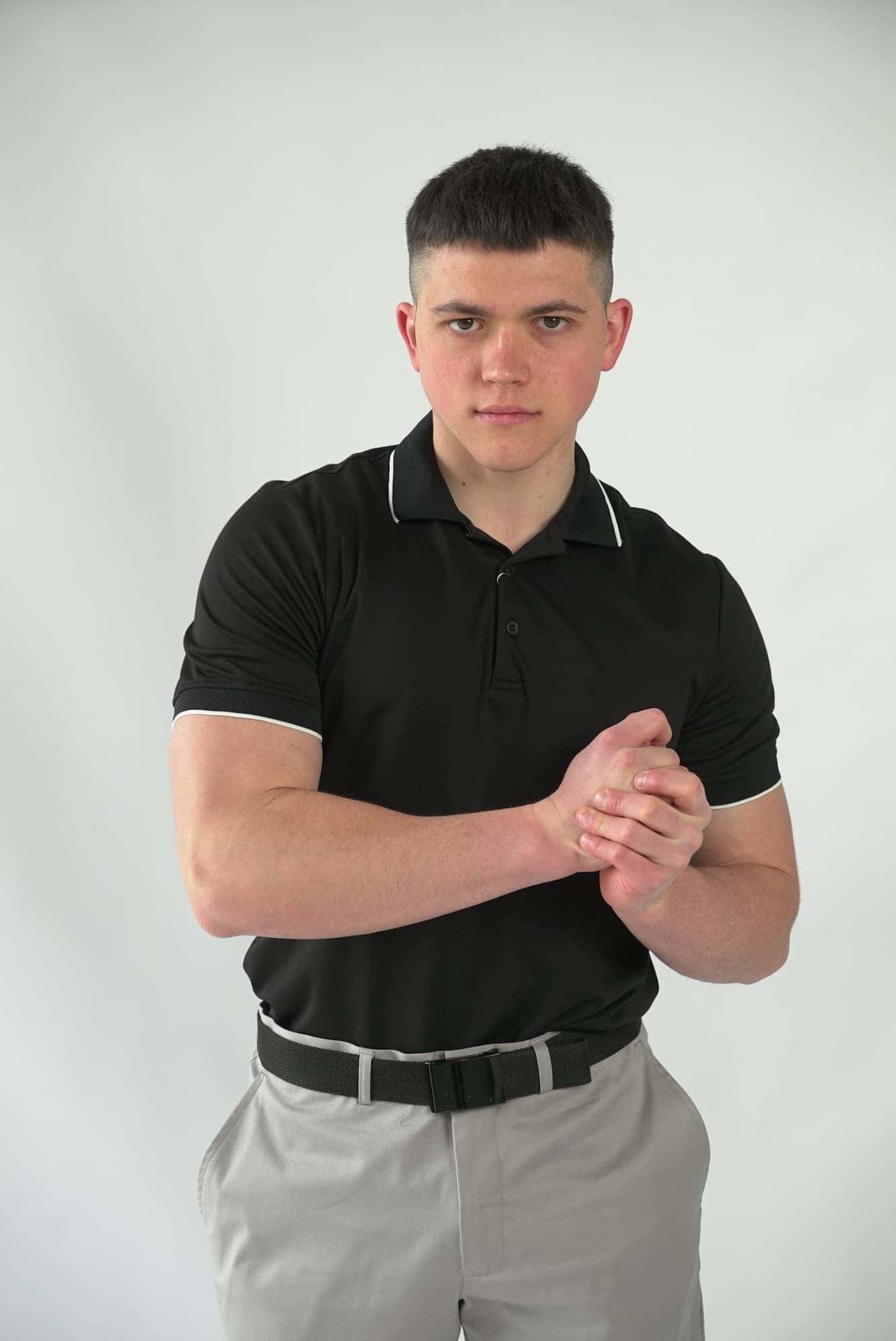 Поло меланж чорне