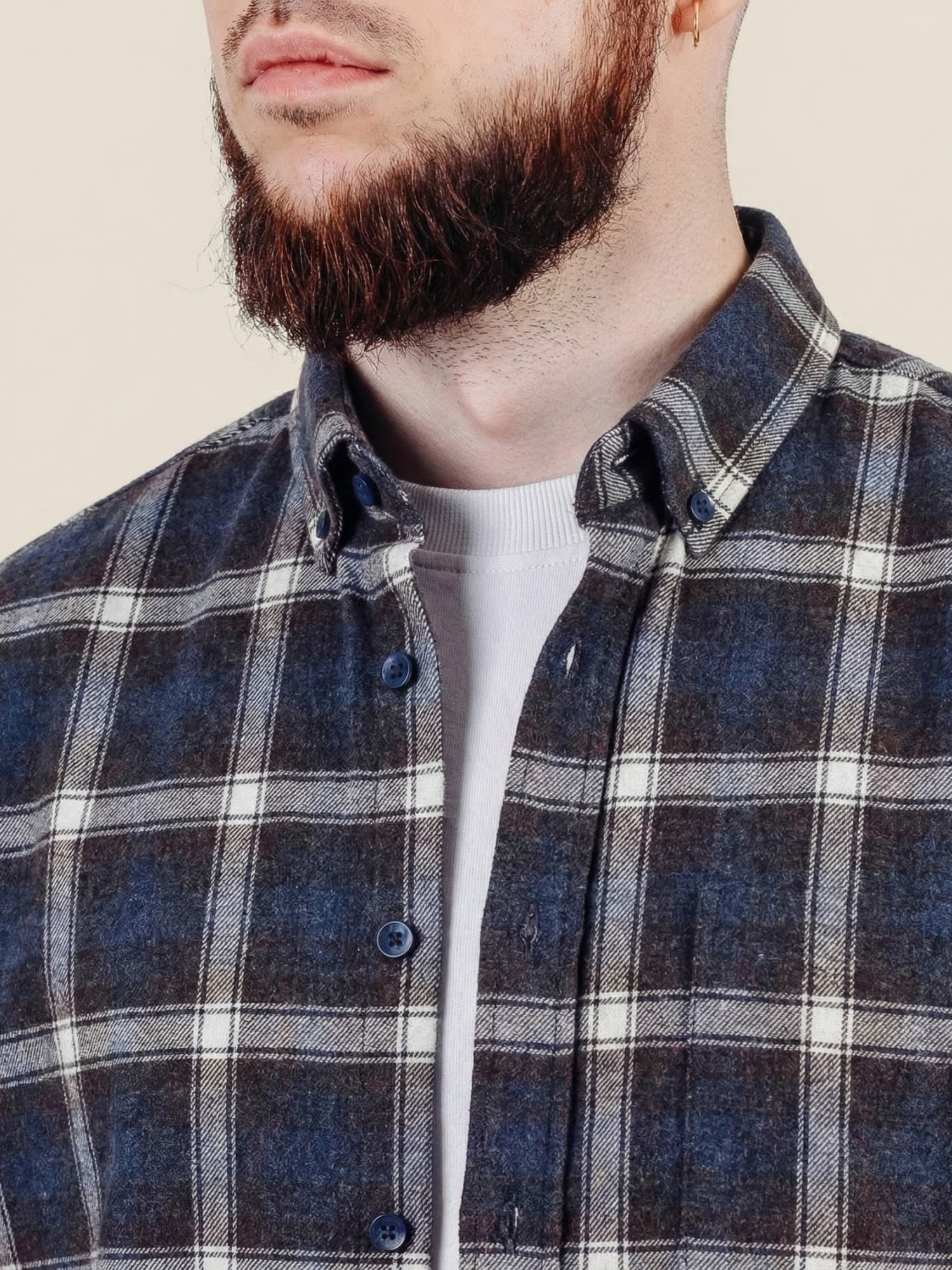 Фланелева сорочка синьо-червона