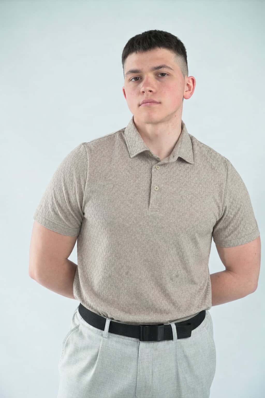 Поло фактурне кавове