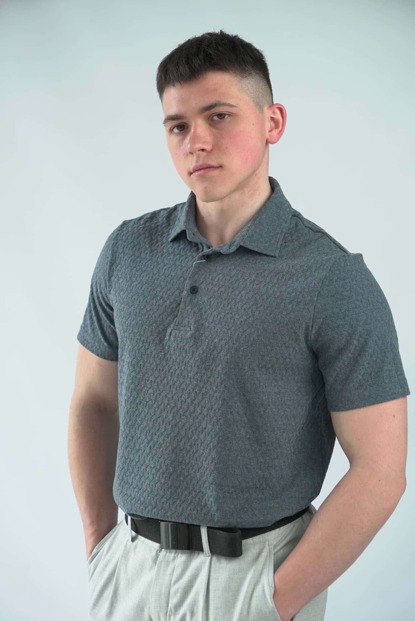 Поло фактурне джинсове