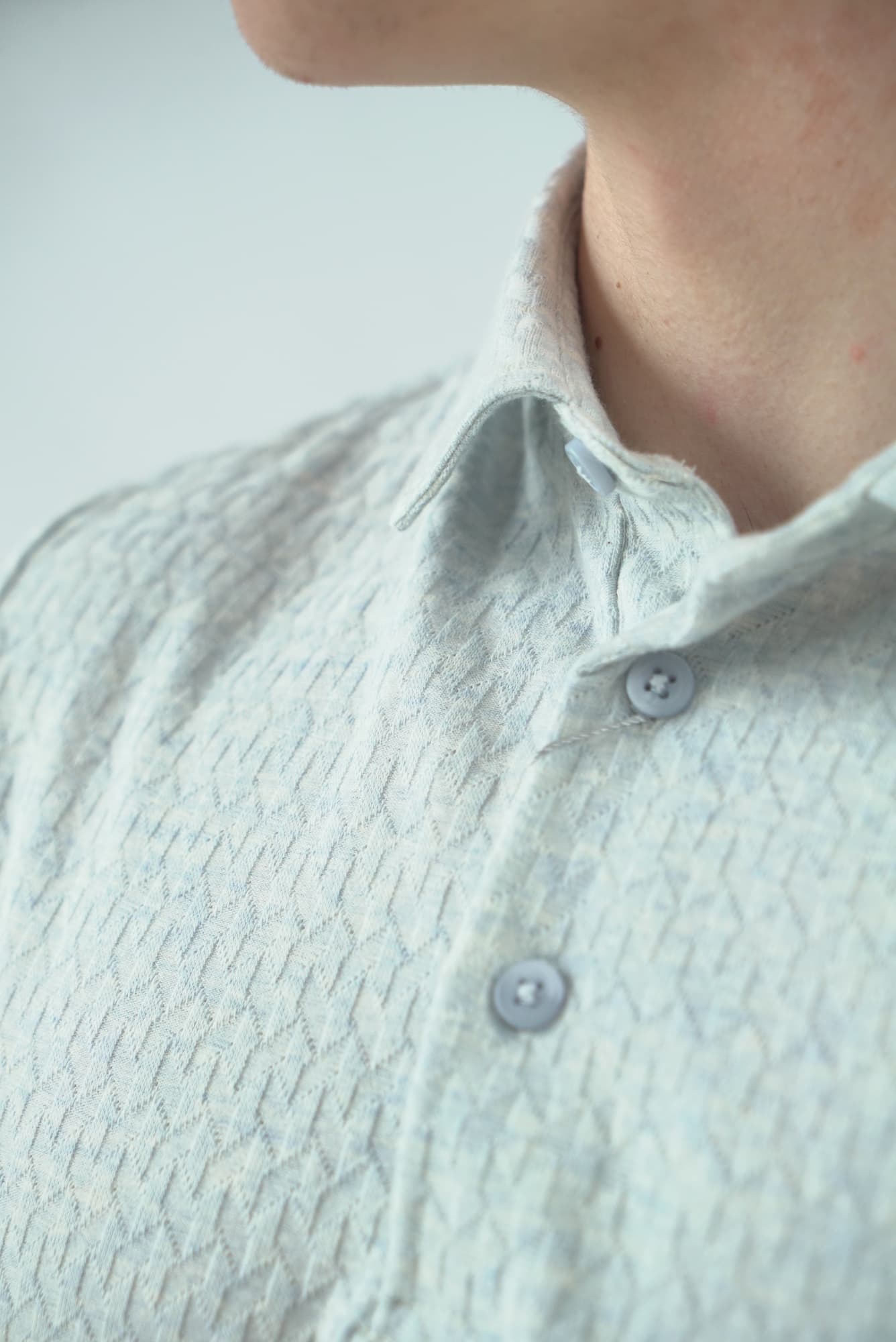 Поло фактурне небесно-синє